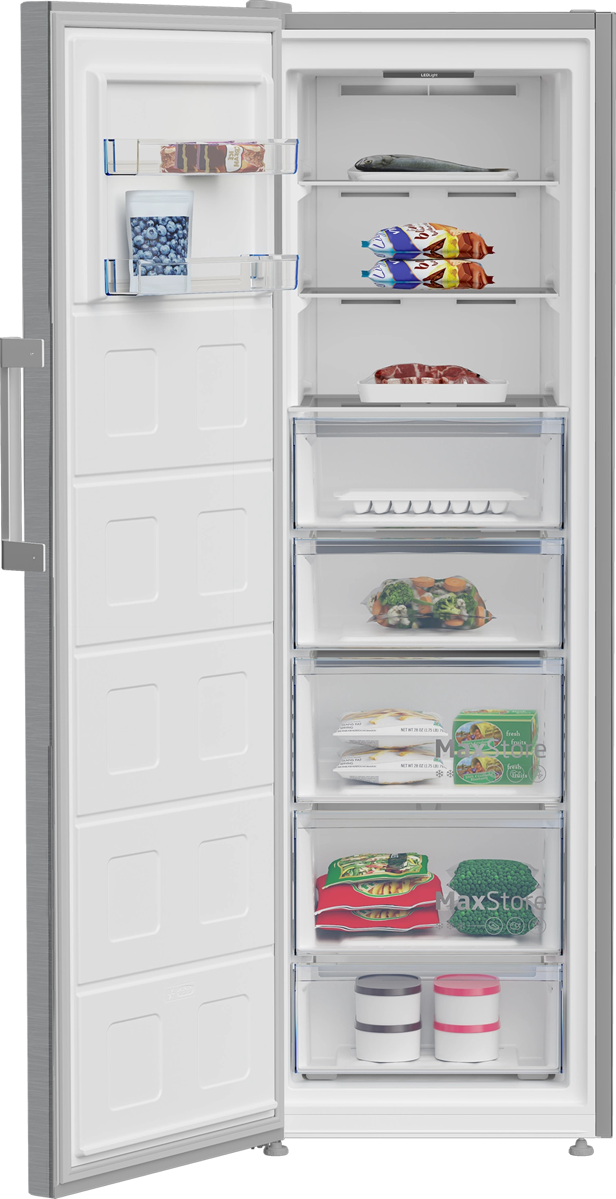 بيكو فريزر عامودي مصنوعة مع شاشة 315 لتر و8 أدراج